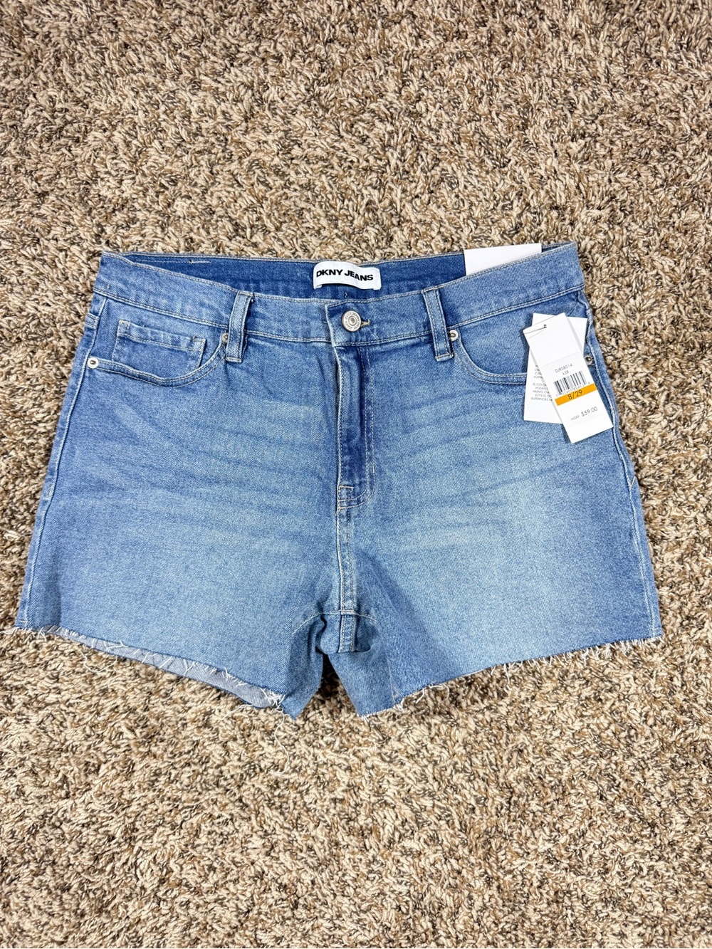 DKNY Blue Denim Cutoff Shorts